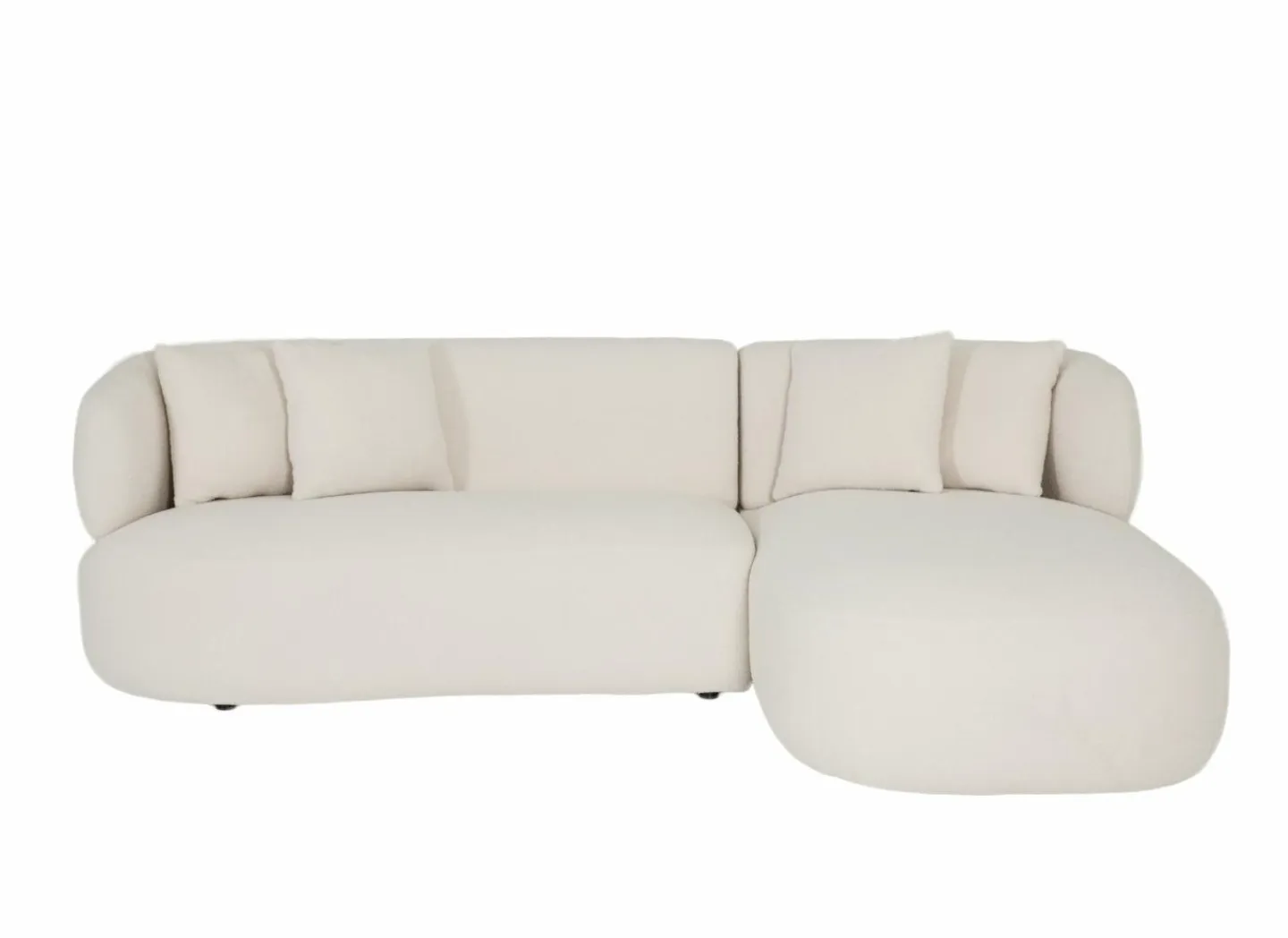 Hoeksalon Rumi 260x163cm - stof - wit