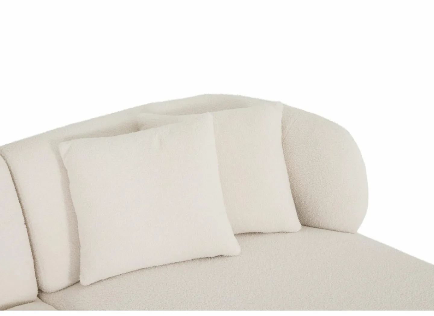 Hoeksalon Rumi 260x163cm - stof - wit