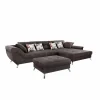 Hoeksalon San Francisco 355x218cm - stof - donkerbruin