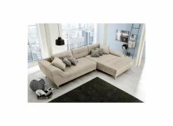 Hoeksalon San Francisco 355x218cm - stof - beige