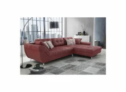 Hoeksalon San Francisco 355x218cm - stof - rood