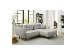 Hoeksalon Saulo 251x187cm - stof - grijs