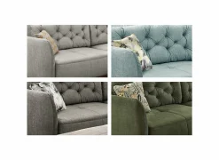 Hoeksalon Saulo 251x187cm - stof - groen