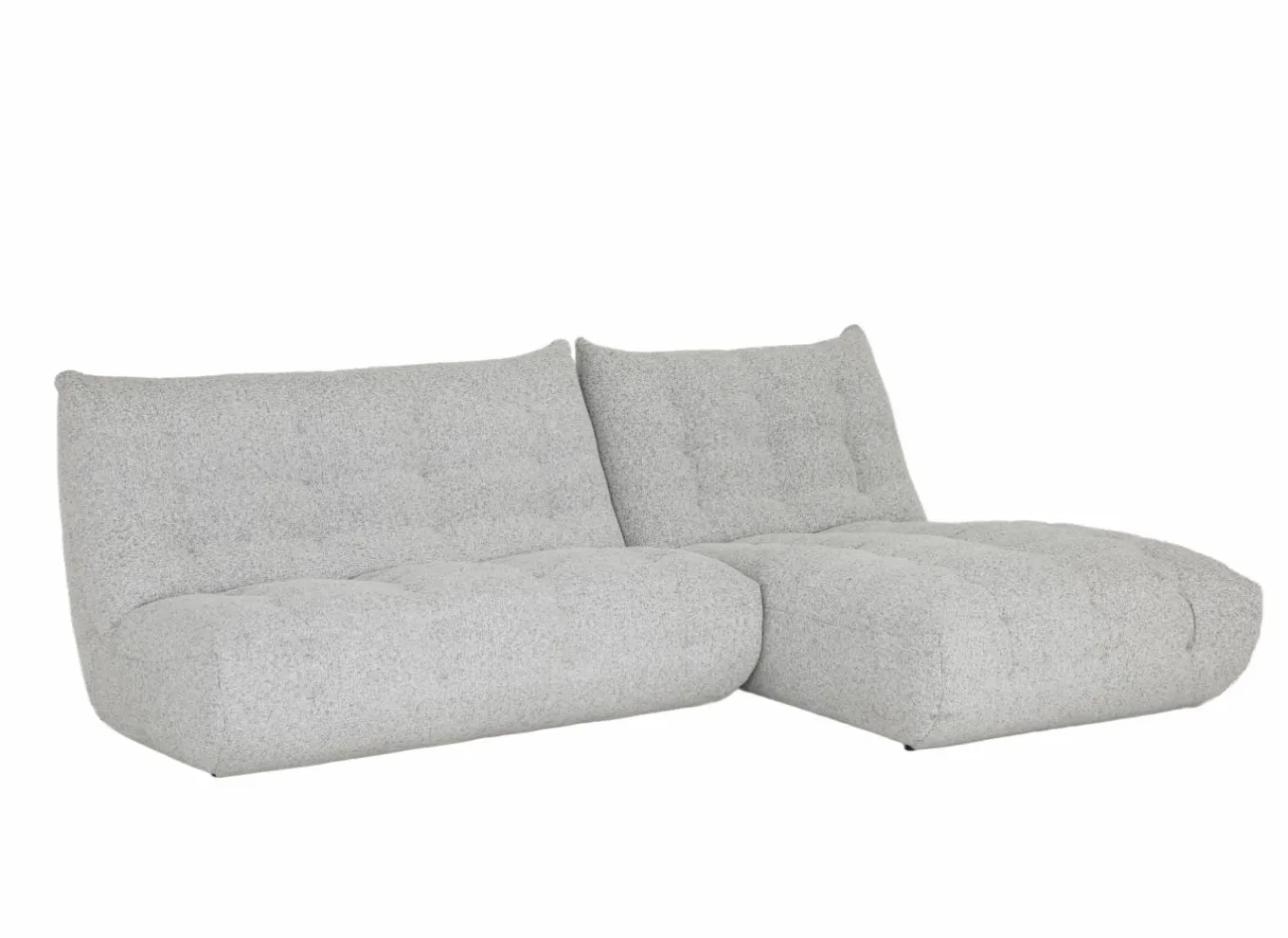 Hoeksalon Schiva 262x173cm - stof - lichtgrijs