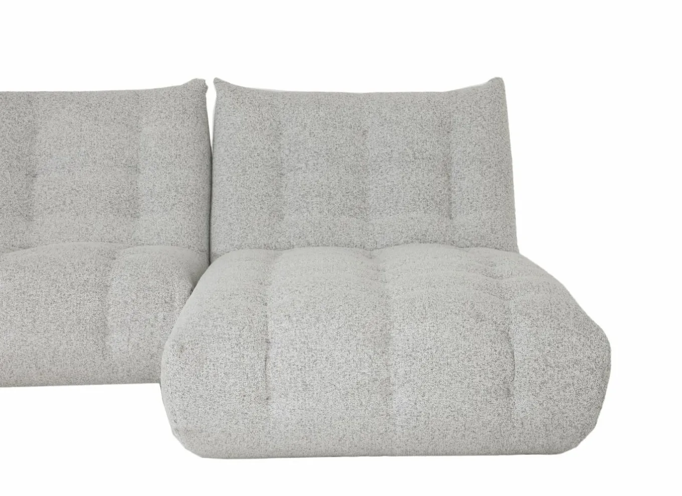 Hoeksalon Schiva 262x173cm - stof - lichtgrijs