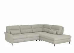 Hoeksalon Sioux 297x260cm - stof - ecru met zitdiepteverstelling