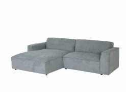 Hoeksalon Sumare 280x182cm - stof - blauw