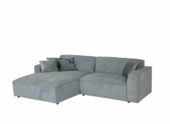 Hoeksalon Sumare 280x182cm - stof - blauw