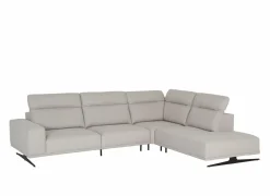 Hoeksalon Sunset 320x247cm - stof - lichtgrijs