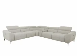 Hoeksalon Talk 295x327cm - stof - grijs met relax