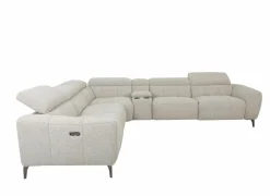 Hoeksalon Talk 295x327cm - stof - grijs met relax