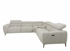 Hoeksalon Talk 295x327cm - stof - grijs met relax
