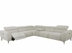 Hoeksalon Talk 295x327cm - stof - grijs met relax