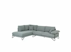 Hoeksalon Tatum 288x219cm - stof - lichtblauw