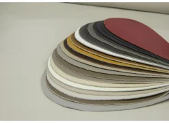 Hoeksalon Uran 292x237cm - leder - wit