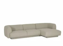 Hoeksalon Valley 314x160cm - stof - beige