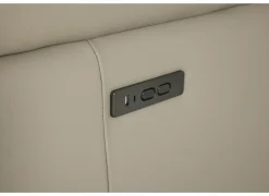 Hoeksalon Walk 380x303cm - leder - grijs met relax