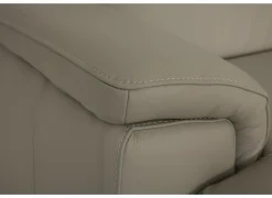 Hoeksalon Walk 380x303cm - leder - grijs met relax