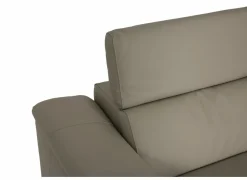 Hoeksalon Walk 380x303cm - leder - grijs met relax