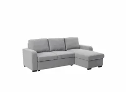 Hoeksalon Zenith 243x156cm - stof - grijs - 2 persoons met slaapfunctie