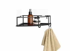 Umbra Hoekwandplank Cubiko 23x23x8cm zwart set van 2