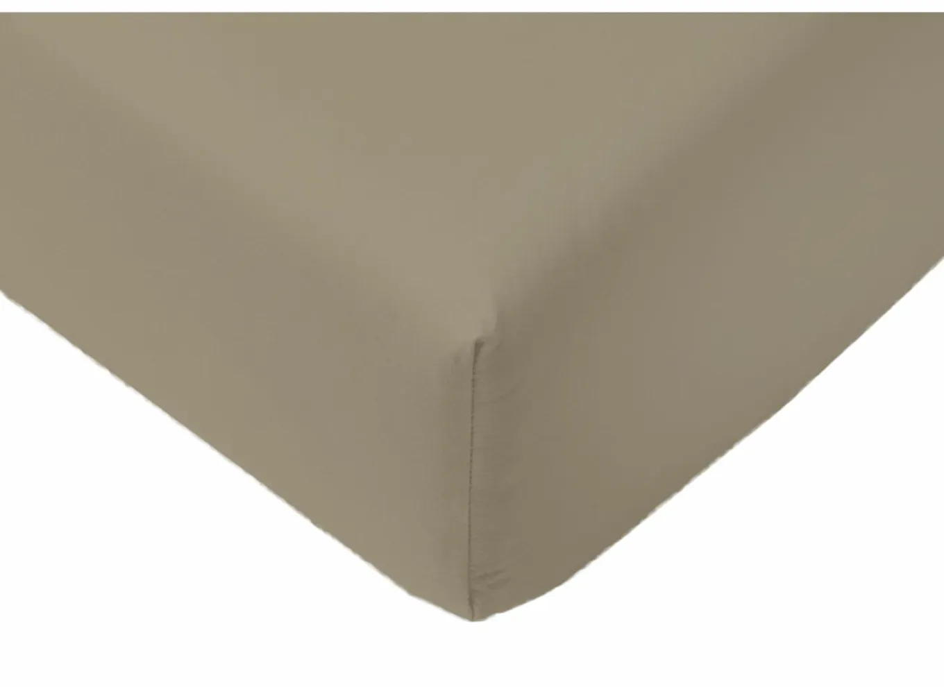 Hoeslaken Arya 140x200cm - katoen - mastiek