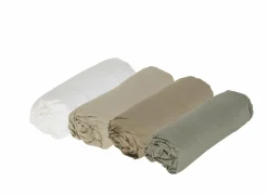 Hoeslaken Arya 180x200cm - katoen - mastiek