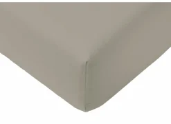 Hoeslaken Lauren 90x200cm - jersey katoen - mastiek