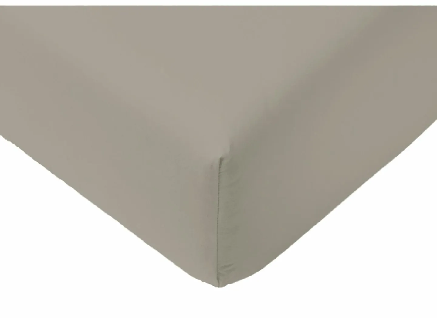 Hoeslaken Lauren 90x200cm - jersey katoen - mastiek