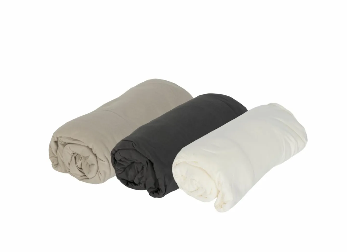 Hoeslaken Lauren 90x200cm - jersey katoen - mastiek