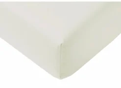 Hoeslaken Lauren 180x200cm - jersey katoen - gebroken wit