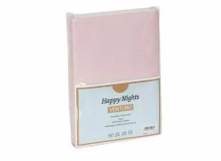 Hoeslaken Venturo 90x200cm - flanel - roze