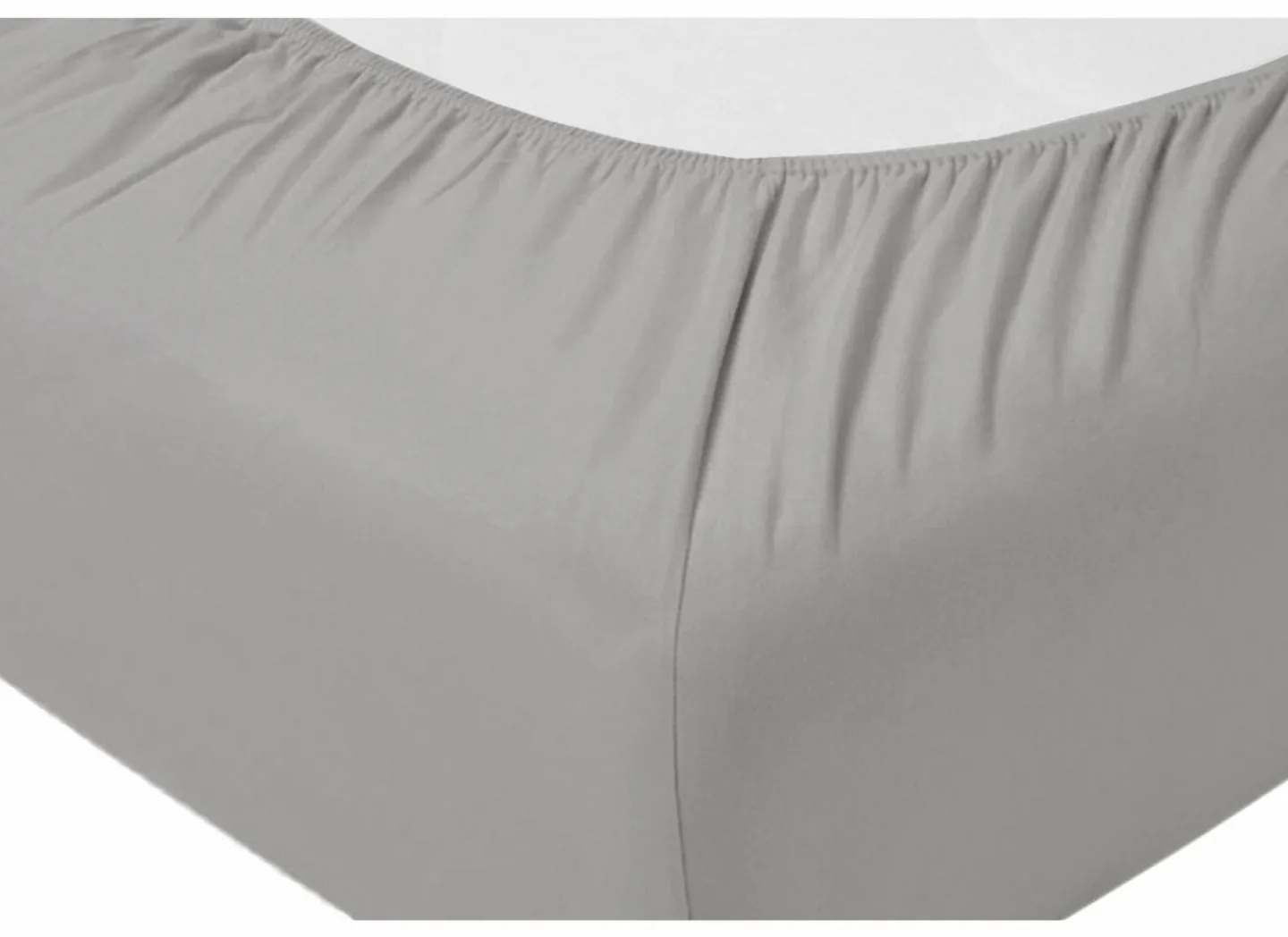 Hoeslaken Venturo 160x200cm - flanel - grijs