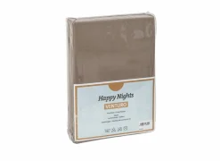 Hoeslaken Venturo 140x200cm - flanel - taupe