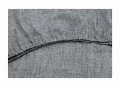 Hoeslaken 180x200cm katoen donkergrijs