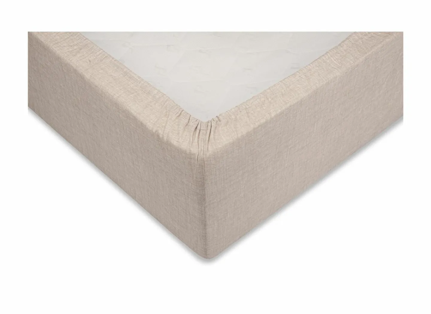 Hoeslaken 90x200cm katoen zandbeige