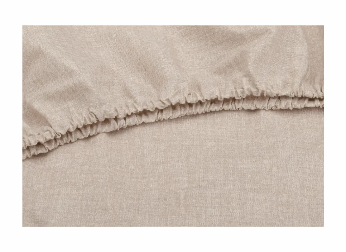 Hoeslaken 90x200cm katoen zandbeige