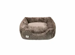 Hondenmand Supersoft L 90x70cm - stof - donkerbruin