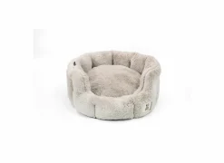 Hondenmand Supersoft Ø45x22cm - stof - lichtgrijs