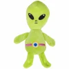 Hondenspeelgoed Alien 24cm - stof - groen