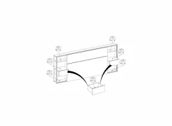 Hoofdbord Stamp 256cm