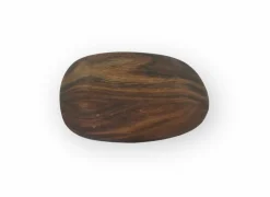 Houten dienblad organisch klein Ø23x15x1,5cm - sheesham - natuurlijk