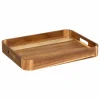 Houten dienblad 40x30cm - MDF & acacia hout - bruin