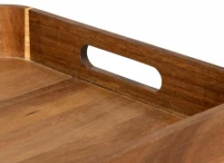 Houten dienblad 40x30cm - MDF & acacia hout - bruin