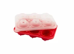 Ijsblokjesvorm Dotz Rozen en Hartjes 17x12x5cm - silicone - rood
