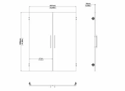 Inbouwset Prima 83x105cm - decor - eik