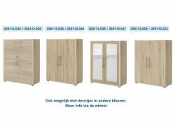 Inbouwset Prima 83x105cm - decor - eik