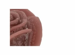 Kaars Roses Sculptures M Ø12x10cm - rustiek - perzik