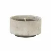 Kaarsenhouder beton Ø18x10cm - terracotta - grijs