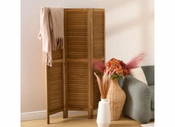 Kamerscherm Camila 120x2x170cm - paulownia hout - bruin